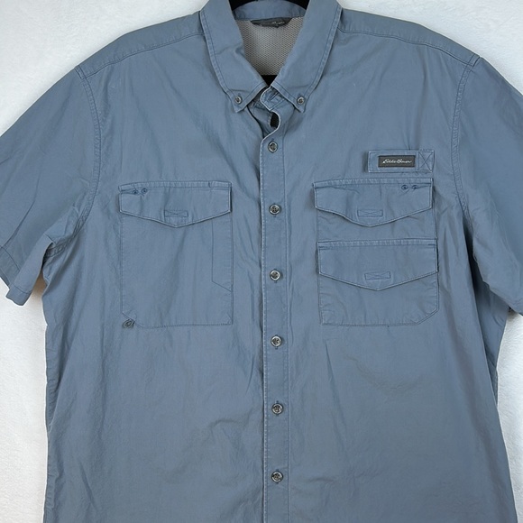 Eddie Bauer Men’s Short Sleeve Fishing Shirt Size TXL - Picture 2 of 10